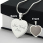 Engraved Heart Necklace With Personalized Message