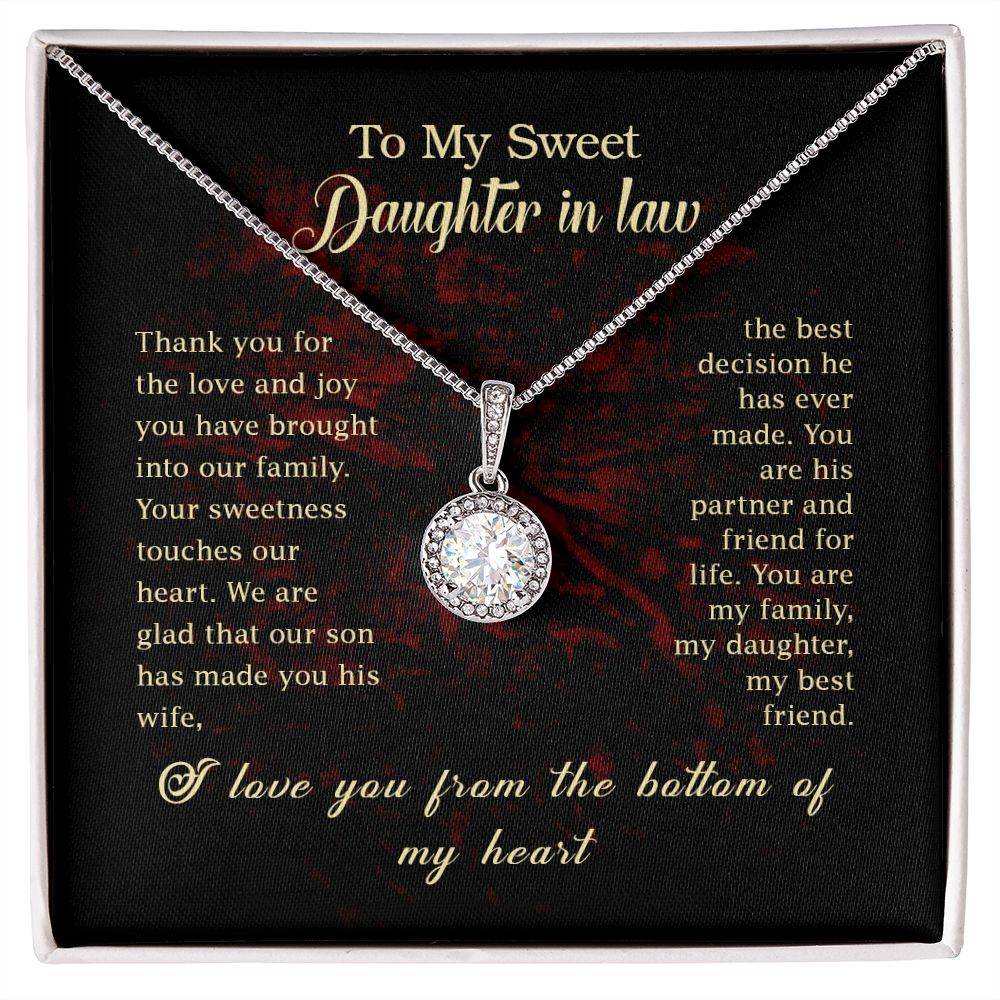 To my Daughter In Law Eternal Hope Necklace -