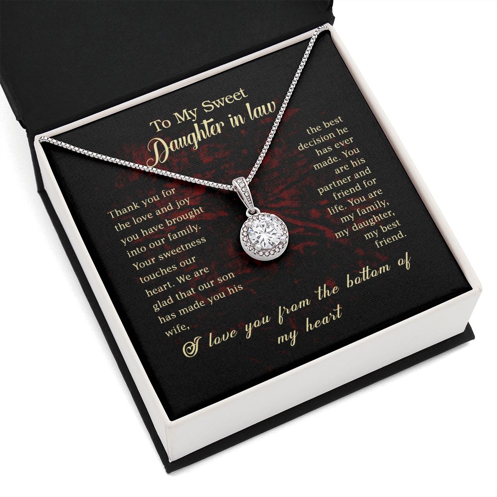 To my Daughter In Law Eternal Hope Necklace -