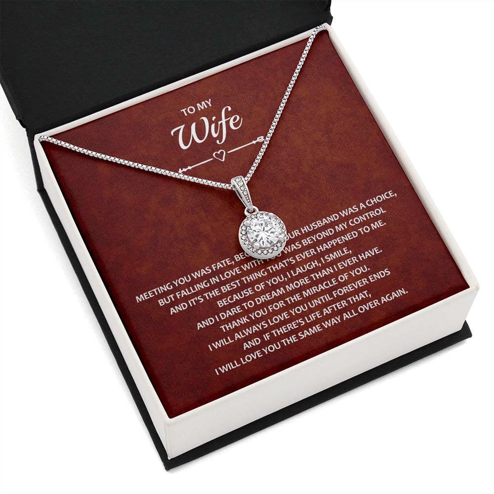 Wife 10 Red Ornate Background Eternal Hope Necklace -