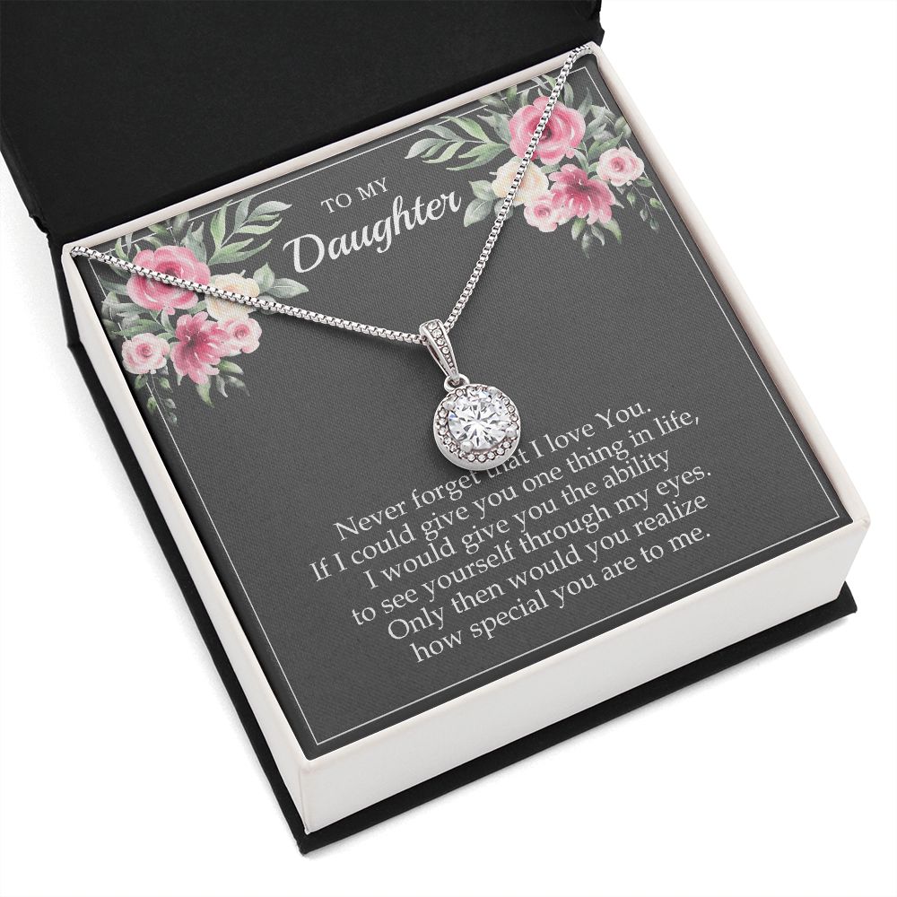 Flower Message Card 6 Gray Daughter Ability To See 2 Eternal Hope Necklace -