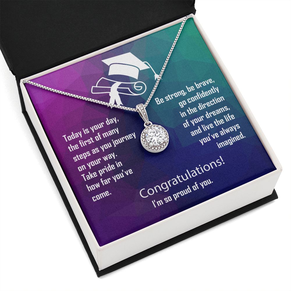 Graduation Message Card Text 2B Eternal Hope Necklace -