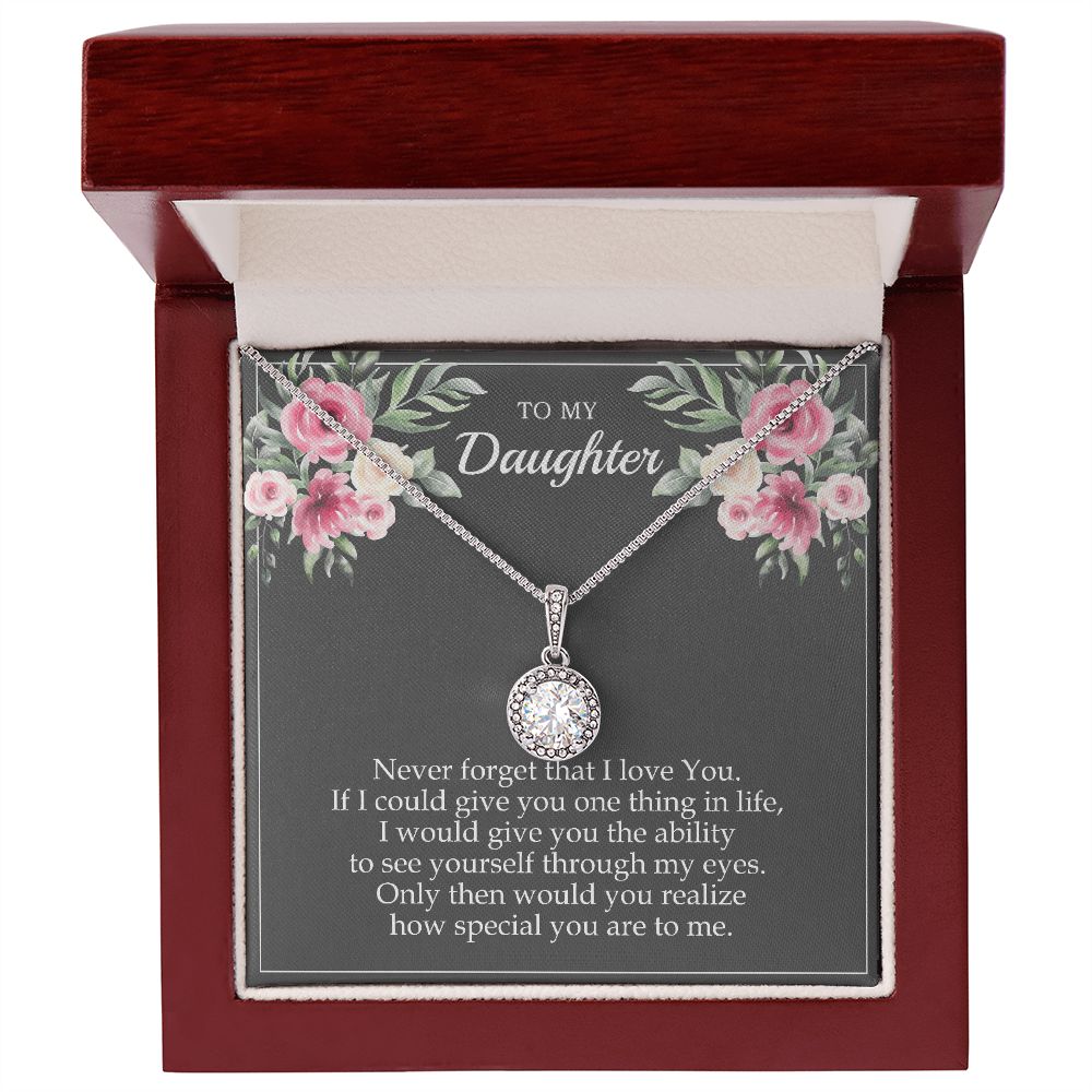 Flower Message Card 6 Gray Daughter Ability To See 2 Eternal Hope Necklace -