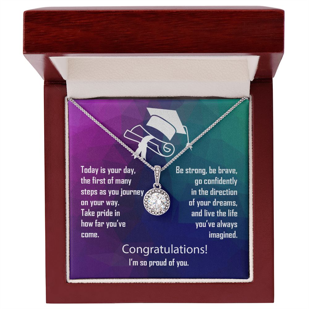 Graduation Message Card Text 2B Eternal Hope Necklace -