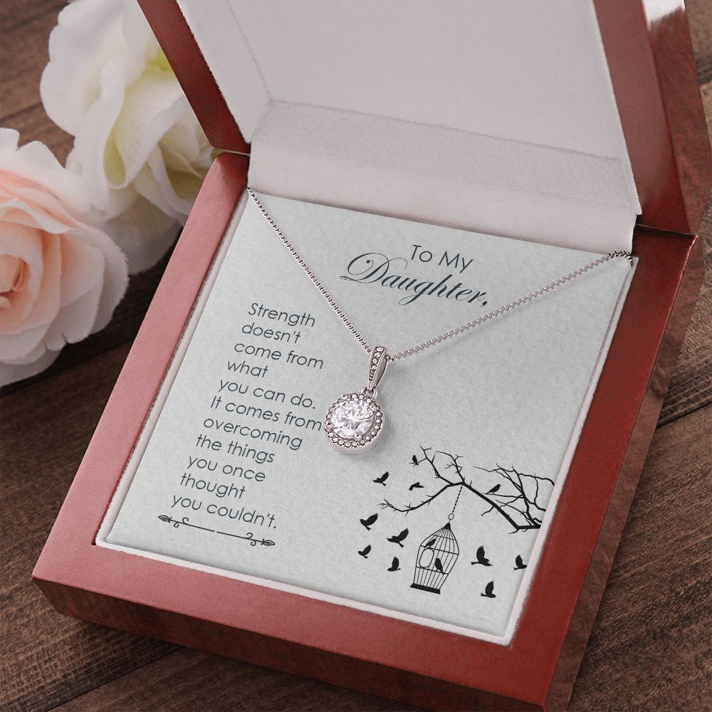 To my daughter-Strength doesn_t come Eternal Hope Necklace -