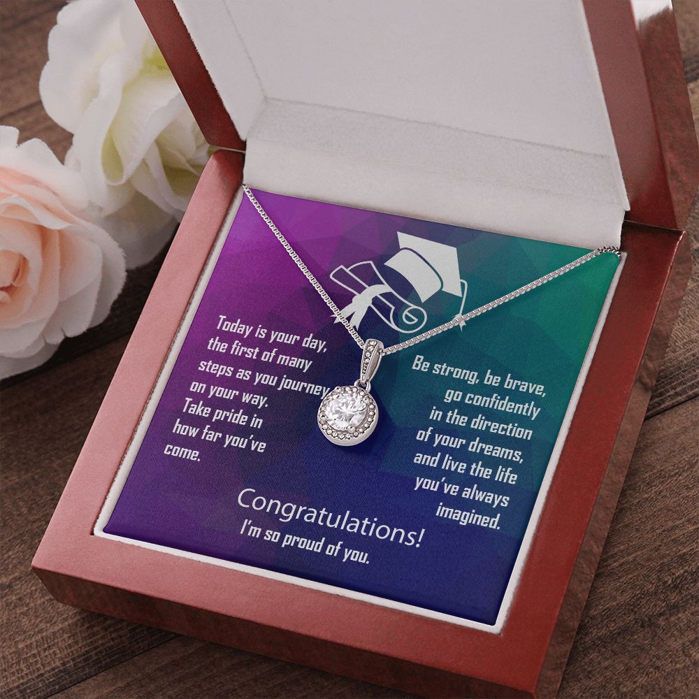Graduation Message Card Text 2B Eternal Hope Necklace -