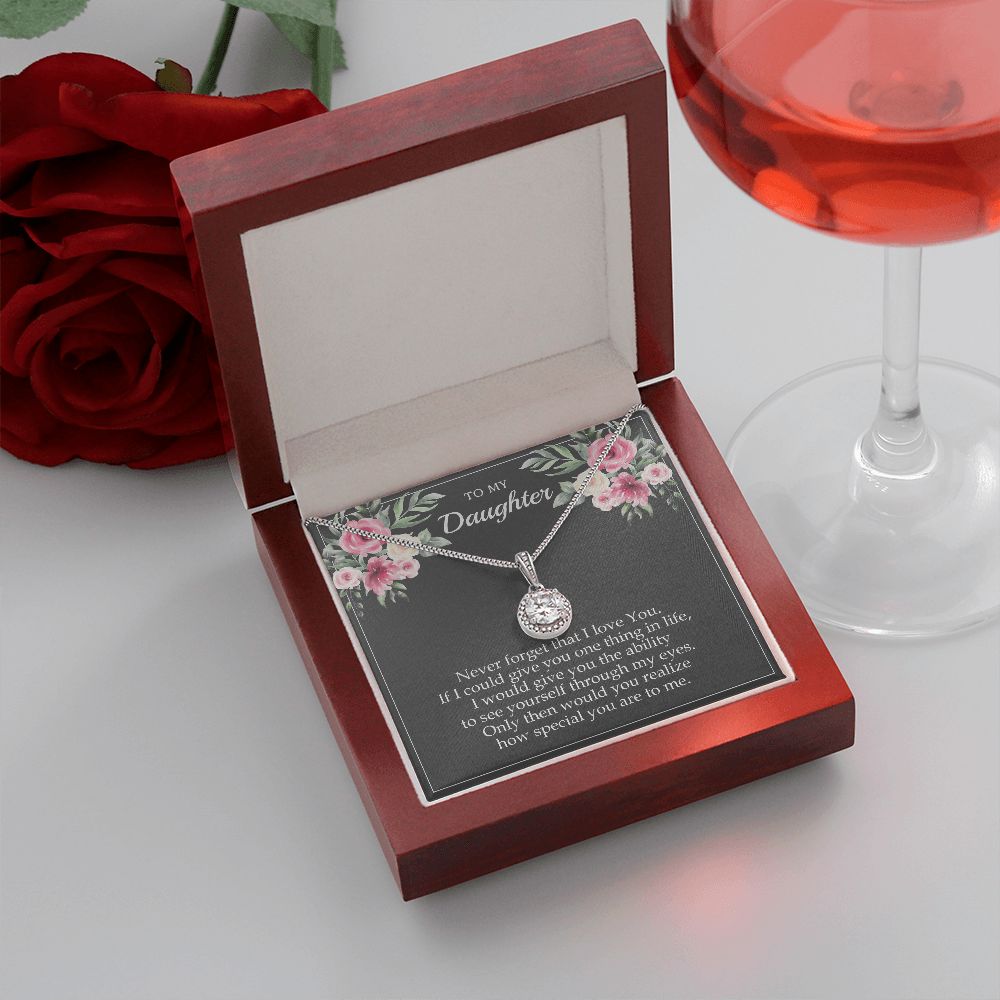 Flower Message Card 6 Gray Daughter Ability To See 2 Eternal Hope Necklace -