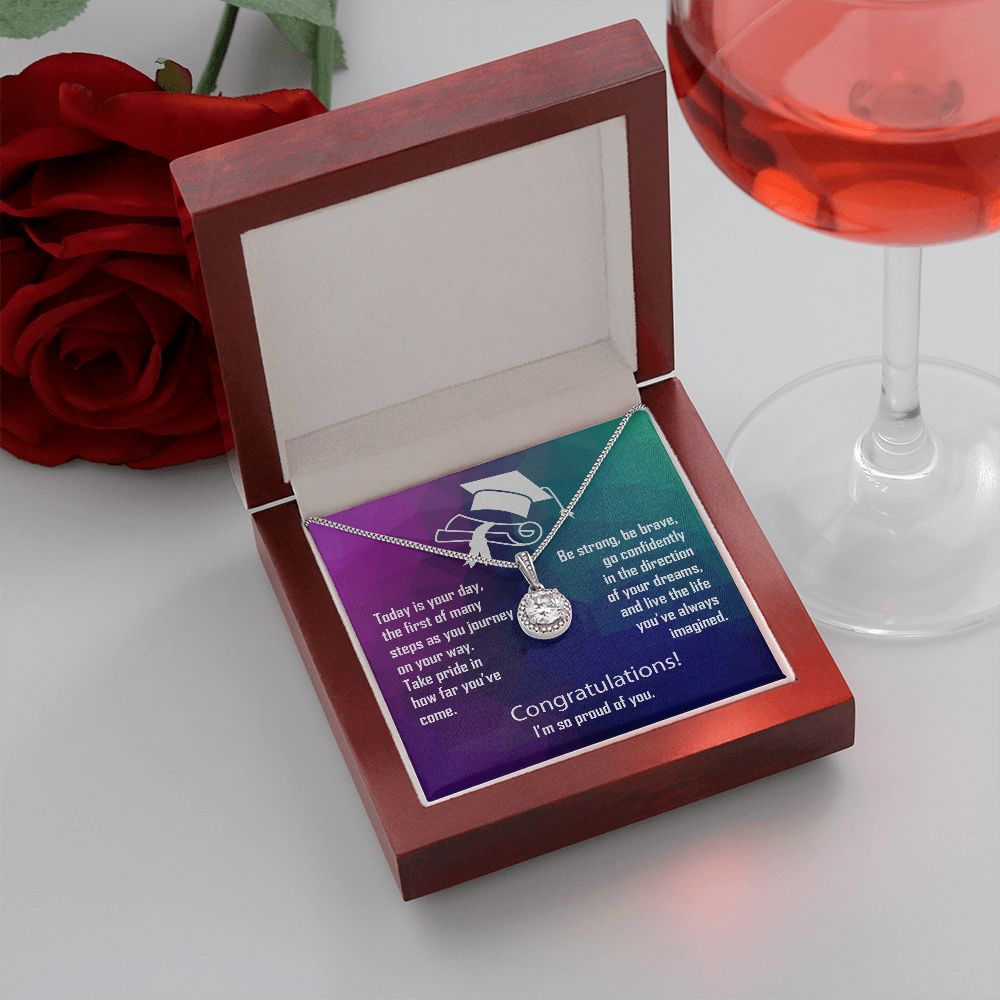 Graduation Message Card Text 2B Eternal Hope Necklace -
