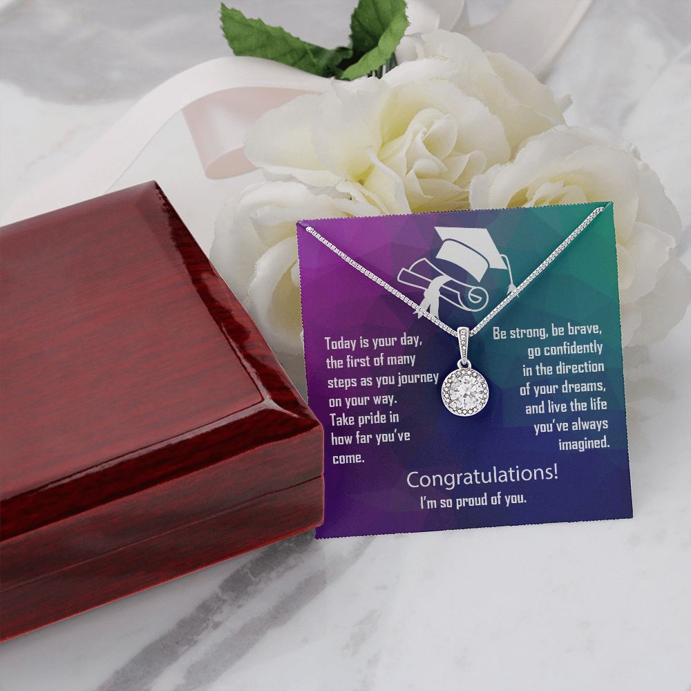 Graduation Message Card Text 2B Eternal Hope Necklace -