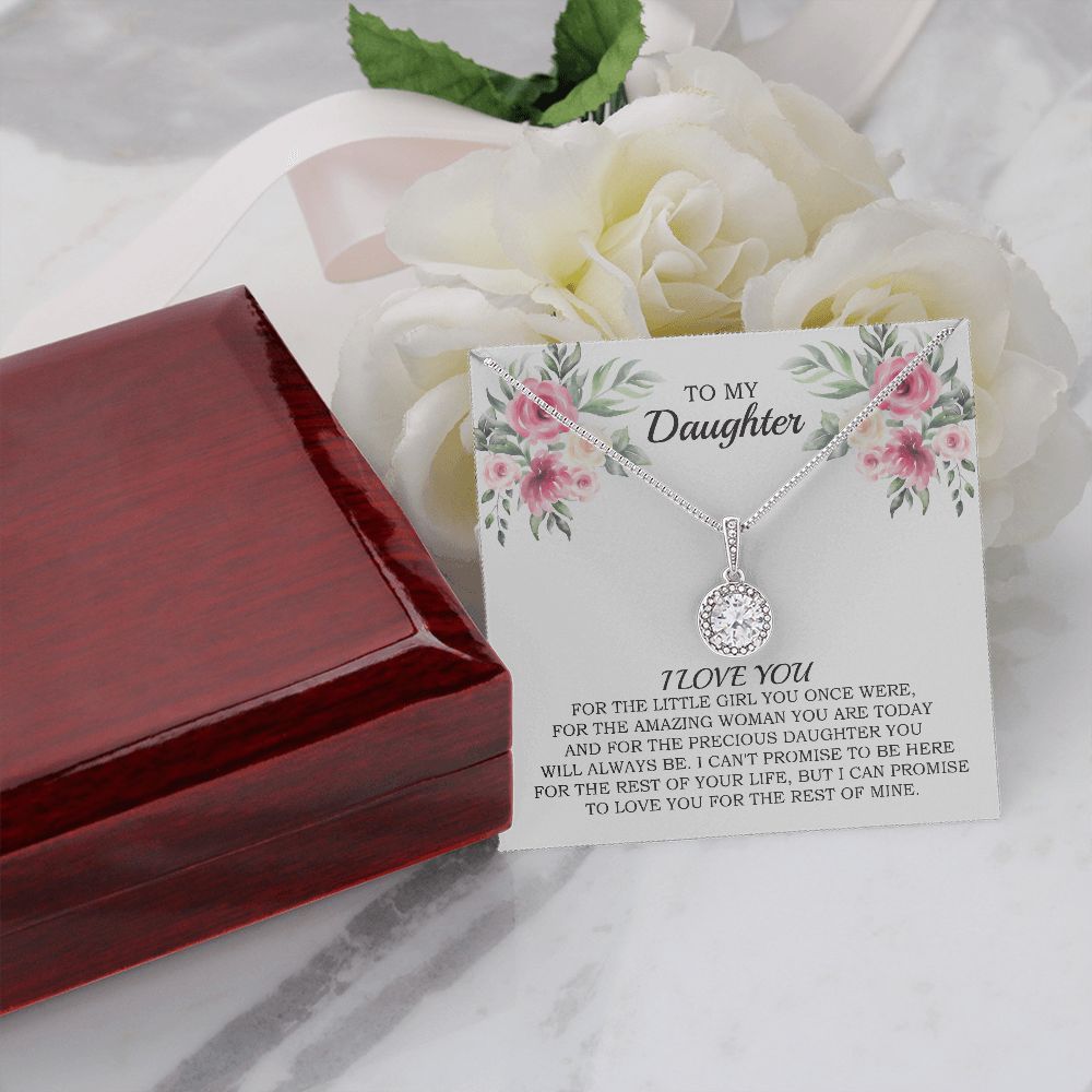Flower Message Card 6 White Daughter Woman Eternal Hope Necklace -