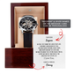 Gift for Him Luxury Openwork Watch Personalized Name Message Card Anniversary, Birthday or Valentine's  Gift for Husband, Fiance or Boyfriend OPW_BF01