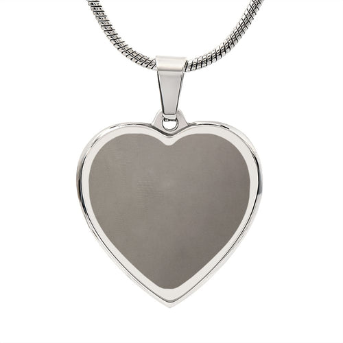 Engraved Heart Necklace With Personalized Message