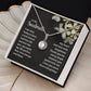 To My Soulmate - I am very lucky to have a true friend and best life partner like you Eternal Hope Necklace -