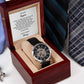 Gift for Him Luxury Openwork Watch Personalized Name Message Card Anniversary, Birthday or Valentine's  Gift for Husband, Fiance or Boyfriend OPW_BF01