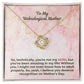 Mother's Day Gift, Birthday Gift for Mom Love Knot Necklace with Heartfelt Message Card Unbiological Mom M65 MOM