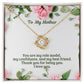 M53 Mother Elegant Love Knot Necklace with Message Card for Mom, Mum, Grandma on Mother's Day