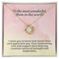 M52 Elegant Love Knot Necklace with Message Card for Mom, Mum, Grandma on Mother's Day