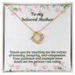 M51 Elegant Love Knot Necklace with Message Card for Mom, Mum, Grandma on Mother's Day