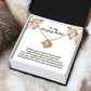 M45A Elegant Love Knot Necklace with Message Card Gift for Mom, Mum, Grandma on Mother's Day