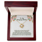 M45A Elegant Love Knot Necklace with Message Card Gift for Mom, Mum, Grandma on Mother's Day