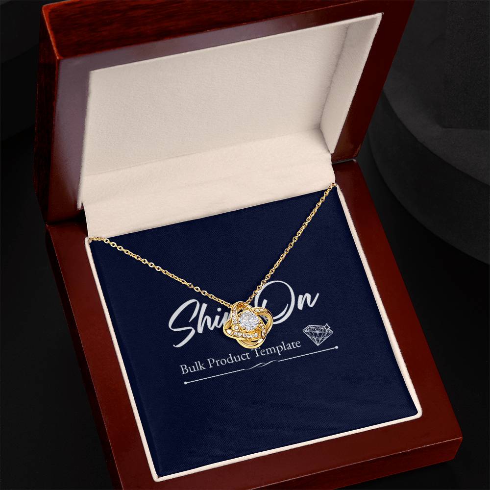 Elegant Love Knot Necklace with Message Card for Mom, Mum, Grandma on Mother's Day