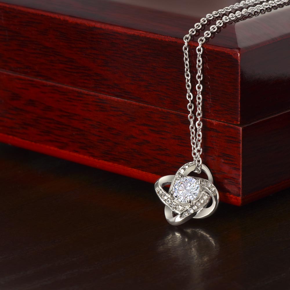 M53 Mother Elegant Love Knot Necklace with Message Card for Mom, Mum, Grandma on Mother's Day