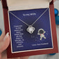 To  My Wife, I Love You To The Moon And Back Love Knot Necklace Birthday, Anniversary, Valentine's  Gift for the Wife M67_Wife