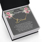 To My Daughter - Personalized Name Signature Style Neckalce Gift from Mom and Dad - MC006Gray