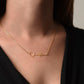 To My Daughter - Personalized Name Signature Style Neckalce Gift from Mom and Dad - MC006Gray