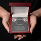 To My Daughter - Personalized Name Signature Style Neckalce Gift from Mom and Dad - MC006Gray