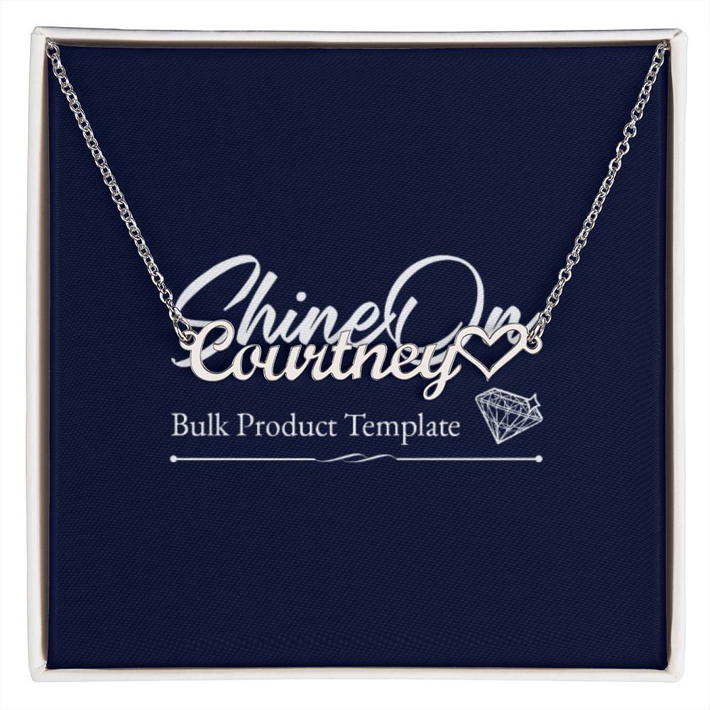 Personalized Script Name Necklace With Heart Gift for Daughter