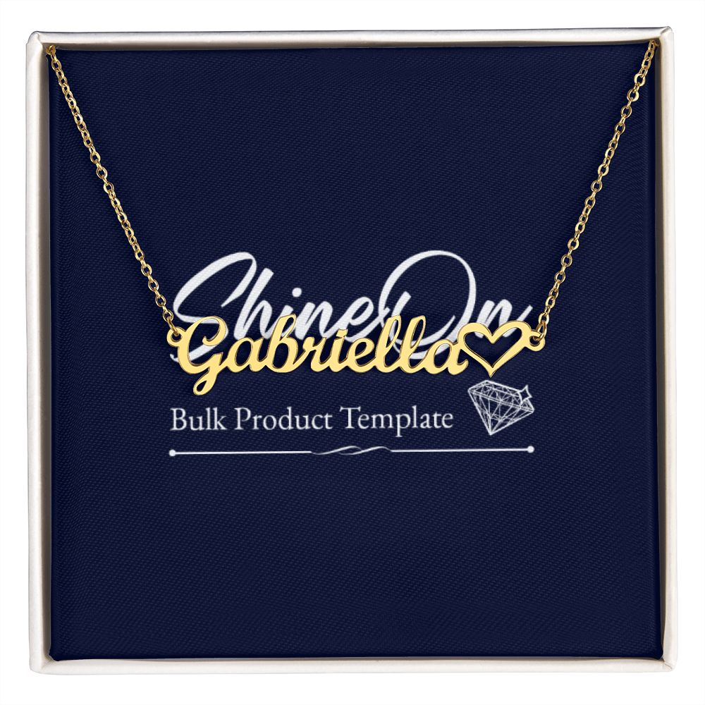 Personalized Script Name Necklace With Heart Gift for Daughter