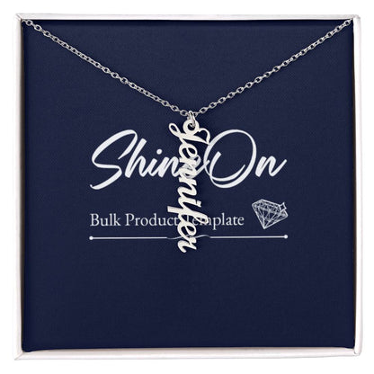 Personalized Name Vertical Dangling Necklace Gift For Daughter