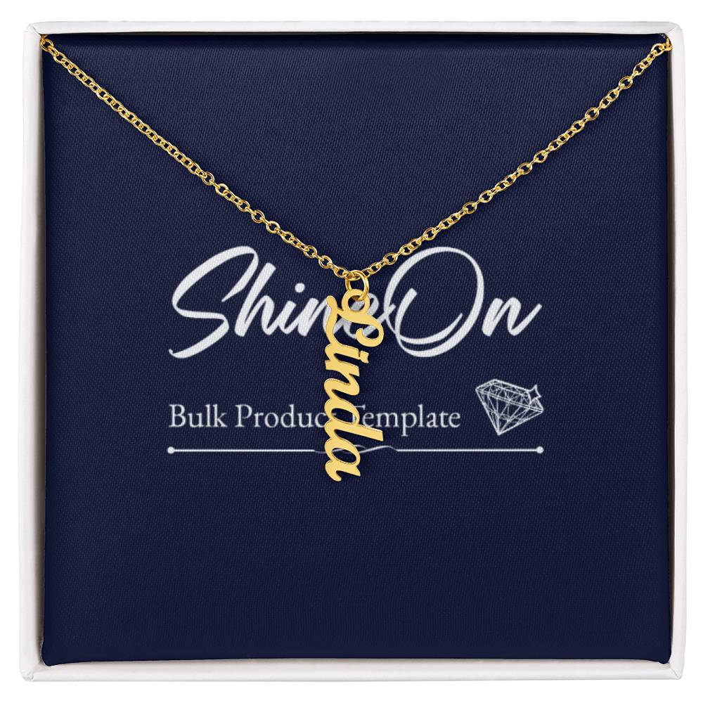 Personalized Name Vertical Dangling Necklace Gift For Daughter