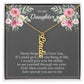 Personalized Name Vertical Dangling Necklace Gift For Daughter Flower MC6 Gray Daughter Ability To See