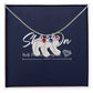 Baby Feet Necklace with Name and Birthstone Gift for Mom