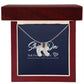 Baby Feet Necklace with Name and Birthstone Gift for Mom