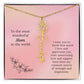 Personalized Name Birth Flower Necklace Mother's Day Gift or Birthday To the Most Wonderful Mom in the World M52