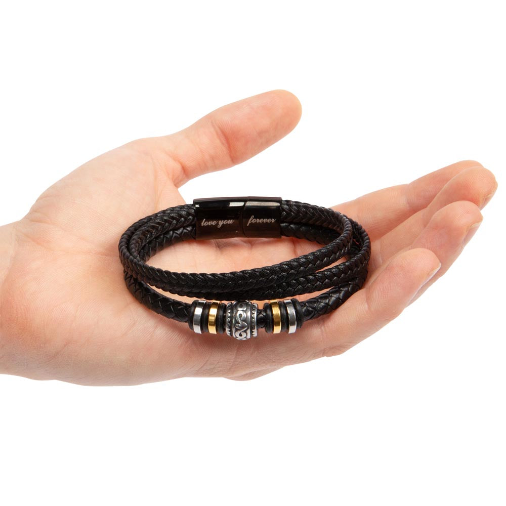 Men's Braided Leather Bracelet Gift For Him