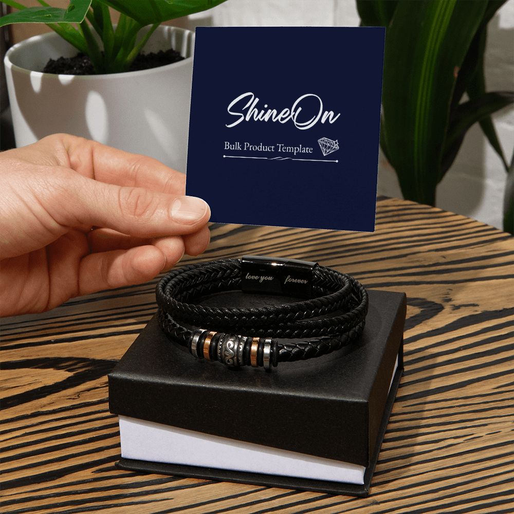 Men's Braided Leather Bracelet Gift For Him