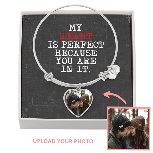 Personalized Photo - My Heart Is Perfect - Bangle