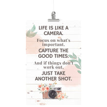 Load image into Gallery viewer, Life Is Like A Camera Quote Poster Watercolor  Vintage Effect