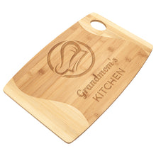 Load image into Gallery viewer, Personalised Kitchen Engraved Bamboo Chopping Board Grandma Dad Customised Novelty Gift Cheese Board Serving Board