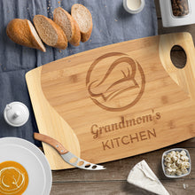 Load image into Gallery viewer, Personalised Kitchen Engraved Bamboo Chopping Board Grandma Dad Customised Novelty Gift Cheese Board Serving Board