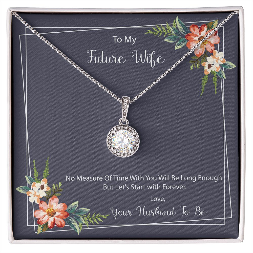 Fiancee Flowers Message Card 2 Eternal Hope Necklace -