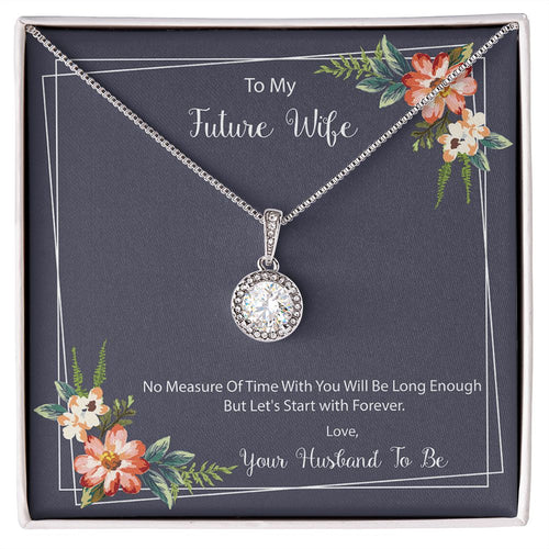 Fiancee Flowers Message Card 2 Eternal Hope Necklace -