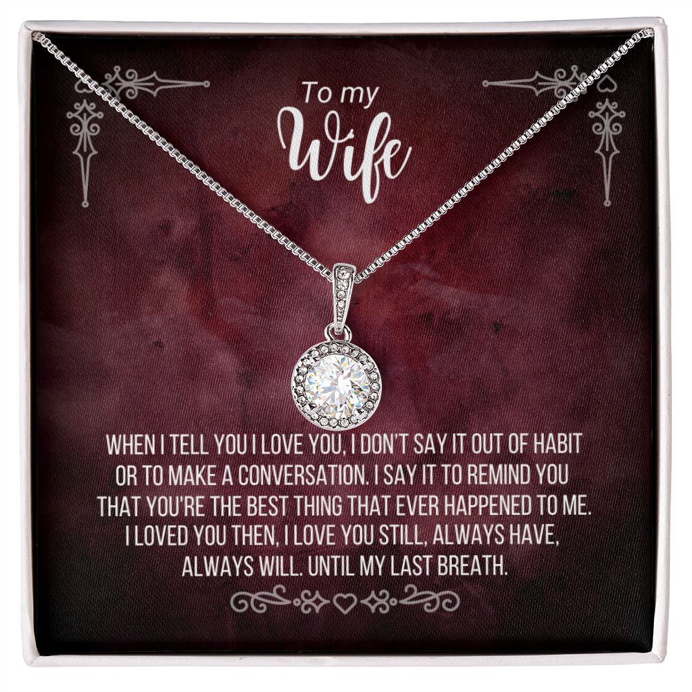 Wife Burgundy M18 Eternal Hope Necklace -