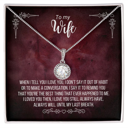 Wife Burgundy M18 Eternal Hope Necklace -