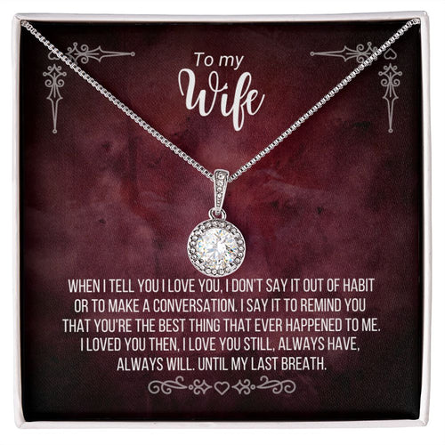 Wife Burgundy M18 Eternal Hope Necklace -