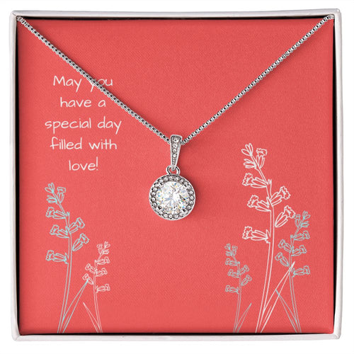 Generic Salmon Pink Eternal Hope Necklace -